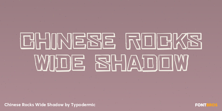 Chinese Rocks Wide Shadow Font Poster #1
