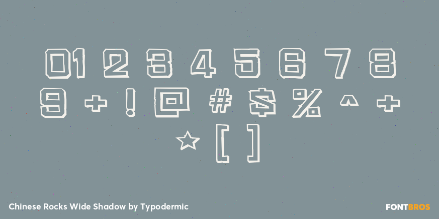 Chinese Rocks Wide Shadow Font Poster #4