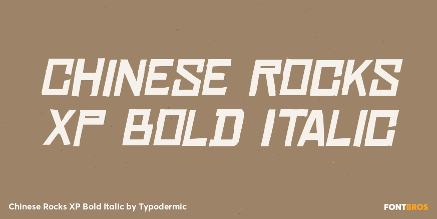 Chinese Rocks XP Bold Italic Font Poster #1