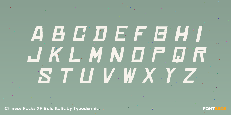 Chinese Rocks XP Bold Italic Font Poster #2
