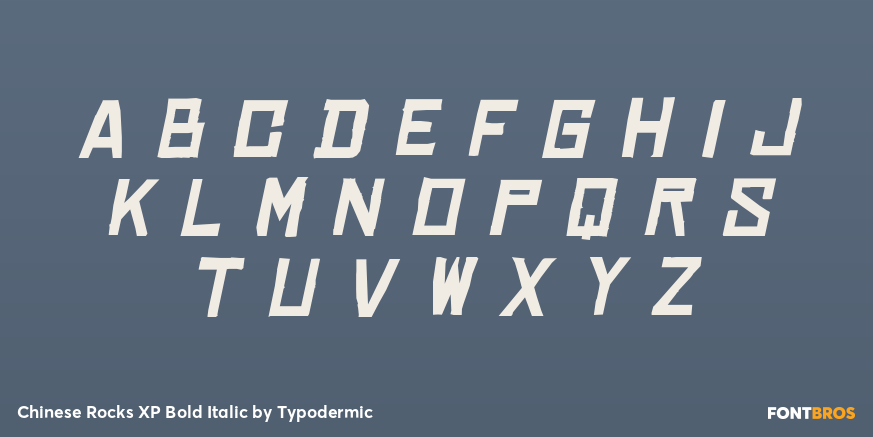 Chinese Rocks XP Bold Italic Font Poster #3