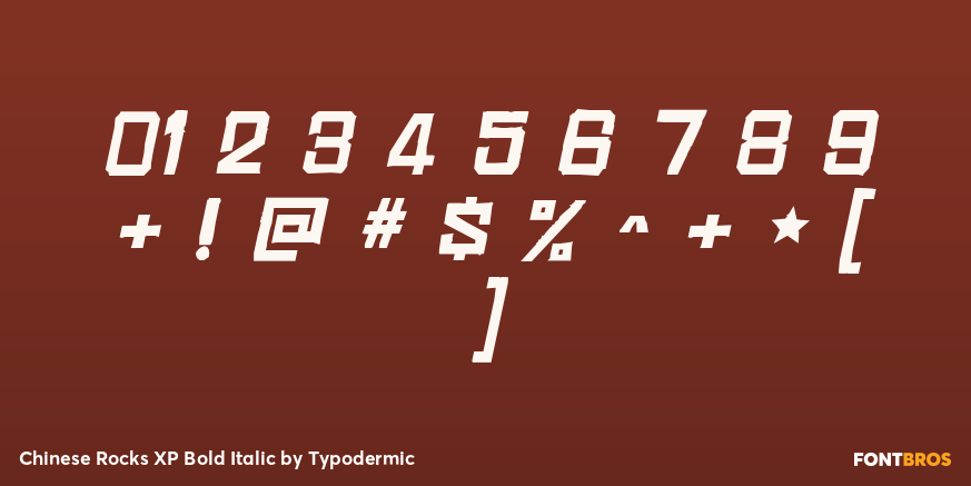 Chinese Rocks XP Bold Italic Font Poster #4