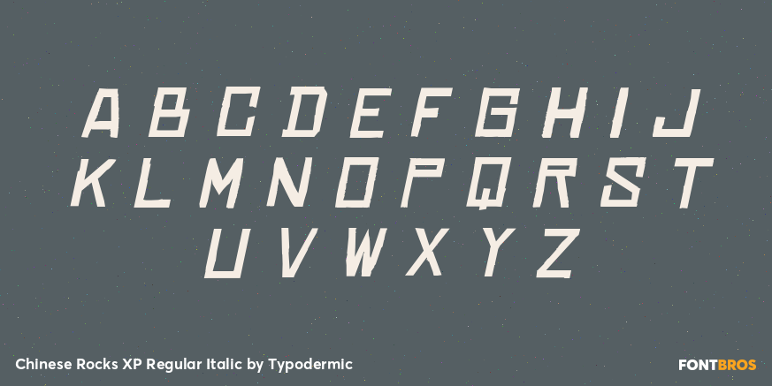 Chinese Rocks XP Regular Italic Font Poster #2