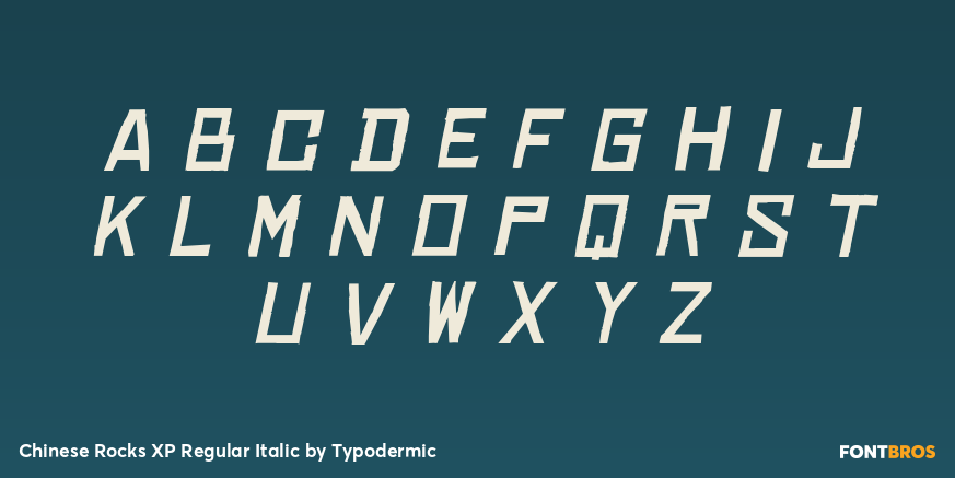 Chinese Rocks XP Regular Italic Font Poster #3