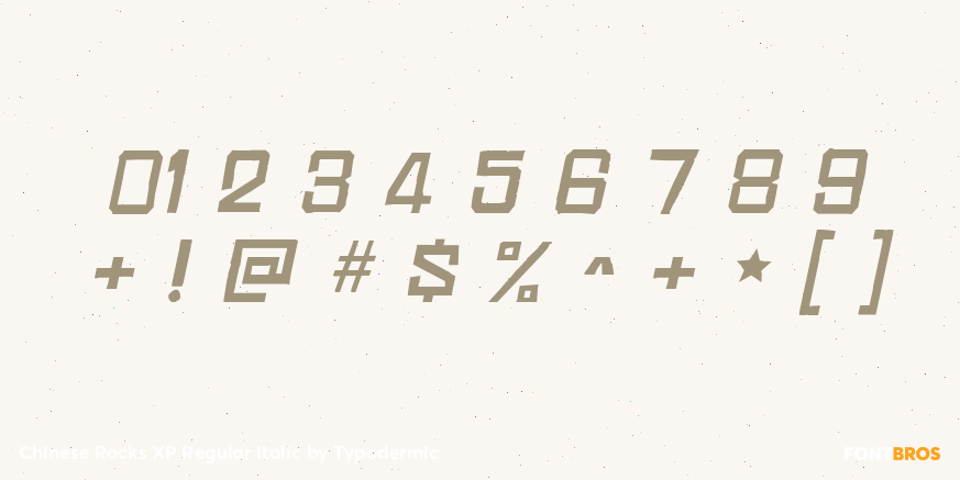 Chinese Rocks XP Regular Italic Font Poster #4