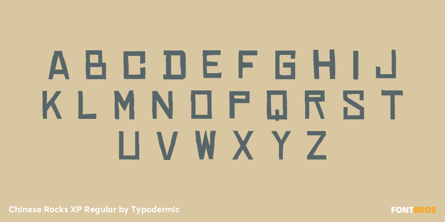 Chinese Rocks XP Regular Font Poster #3