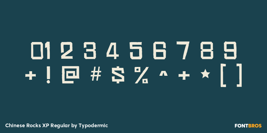Chinese Rocks XP Regular Font Poster #4