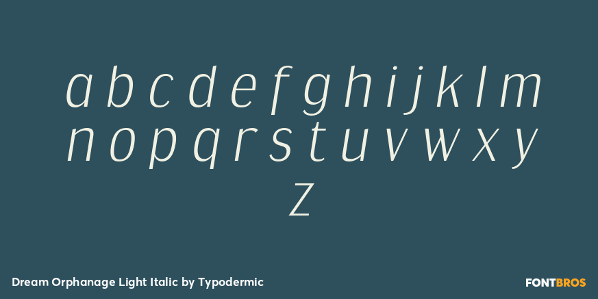 Dream Orphanage Light Italic Font Poster #3