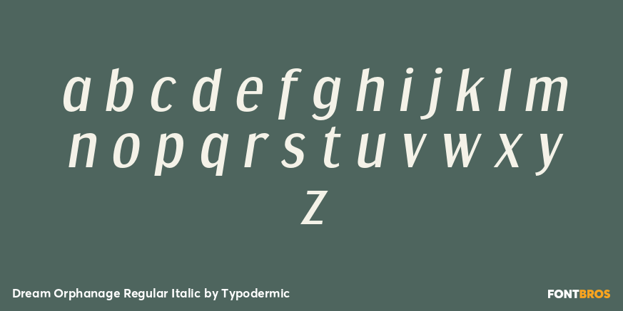 Dream Orphanage Regular Italic Font Poster #3