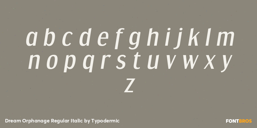 Dream Orphanage Regular Italic Font Poster #1