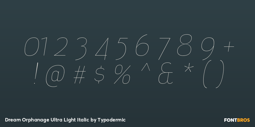 Dream Orphanage Ultra Light Italic Font Poster #4