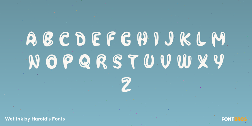 Wet Ink Font Poster #2