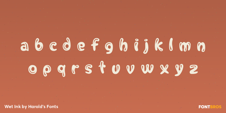 Wet Ink Font Poster #3