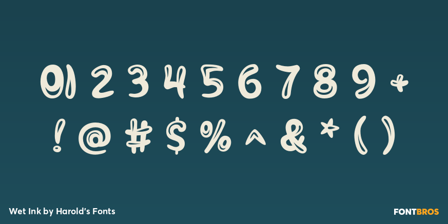 Wet Ink Font Poster #4