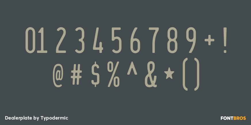 Dealerplate Font Poster #1
