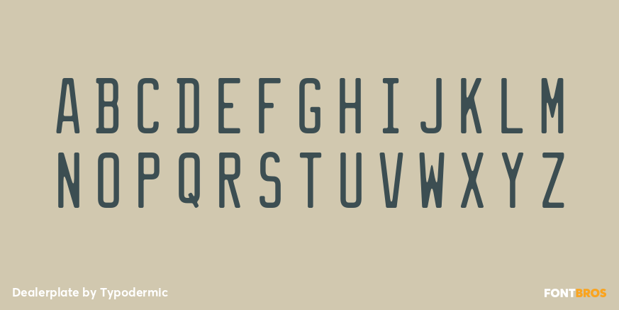 Dealerplate Font Poster #1