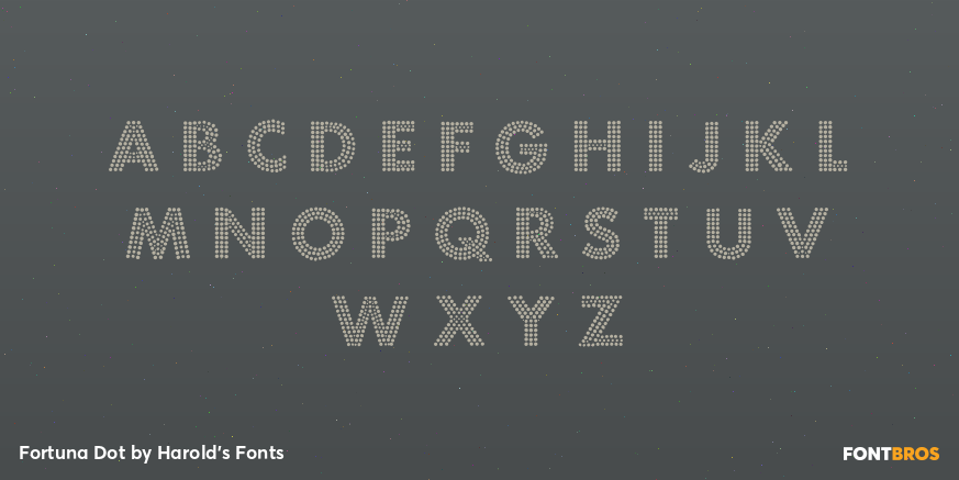 Fortuna Dot Font Poster #3