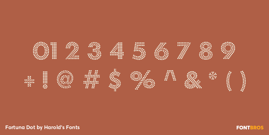Fortuna Dot Font Poster #4