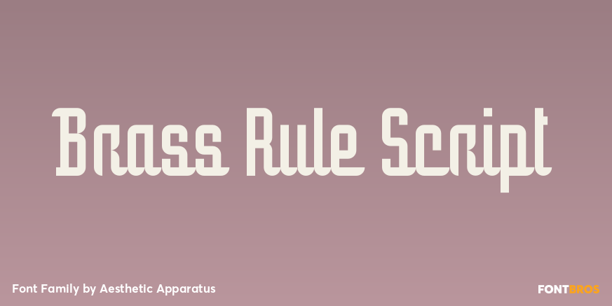 Brass Rule Script Poster