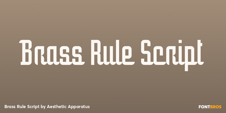 Brass Rule Script Font Poster