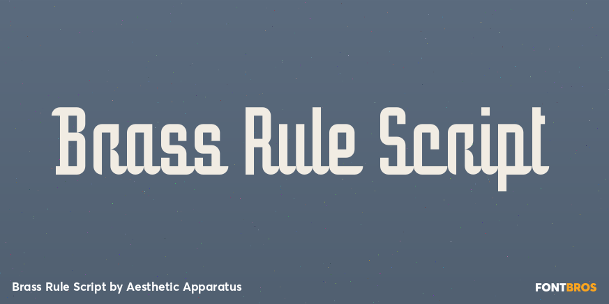 Brass Rule Script Poster