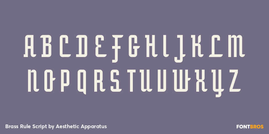 Brass Rule Script Font Poster #2