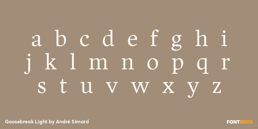 Goosebreak Light Font Poster #3