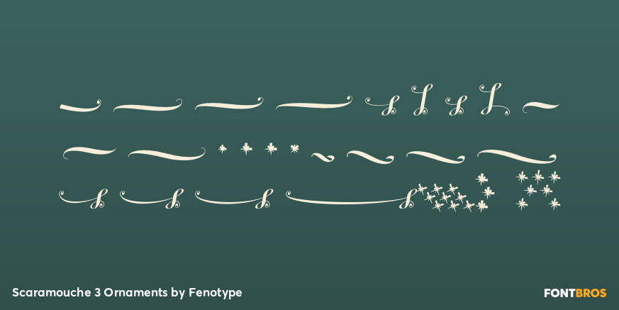 Scaramouche 3 Ornaments Font Poster #1