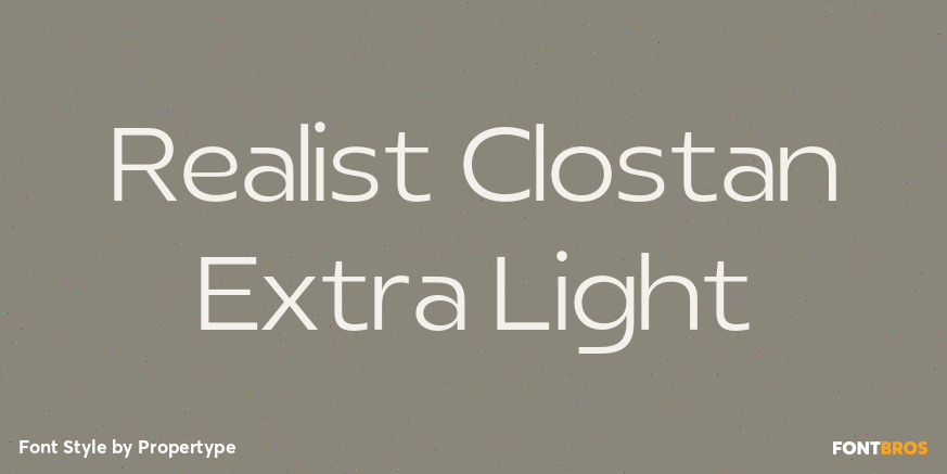 Realist Clostan Extra Light Poster