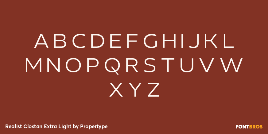 Realist Clostan Extra Light Font Poster #2