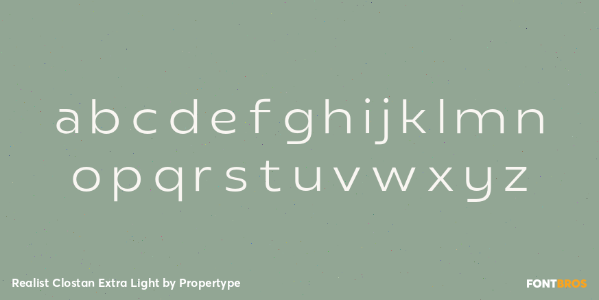 Realist Clostan Extra Light Font Poster #3