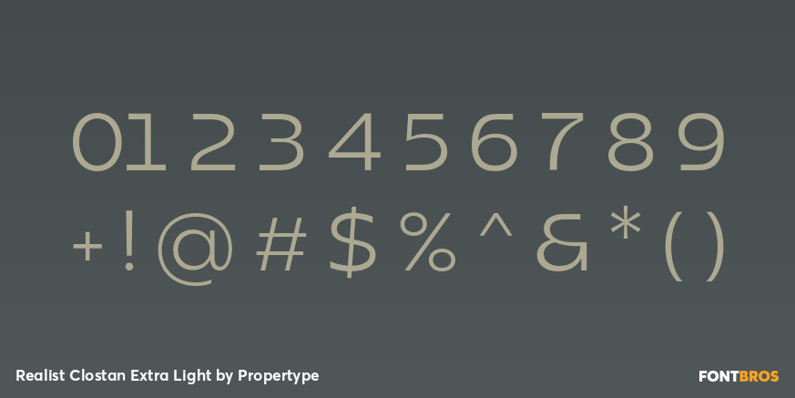 Realist Clostan Extra Light Font Poster #4