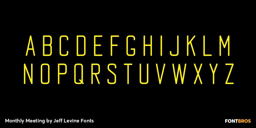 Monthly Meeting Font Poster #3