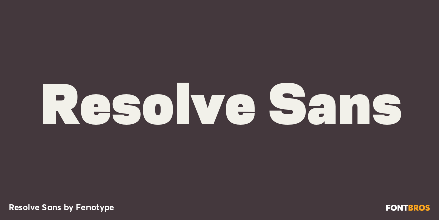 Resolve Sans Font Poster #1
