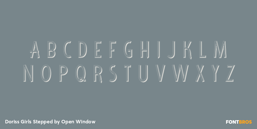 Doriss Girls Stepped Font Poster #2