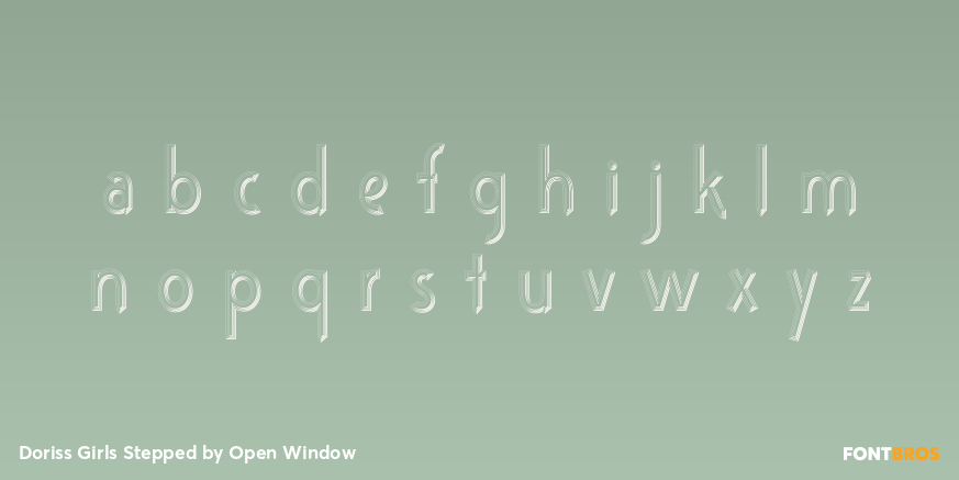 Doriss Girls Stepped Font Poster #3