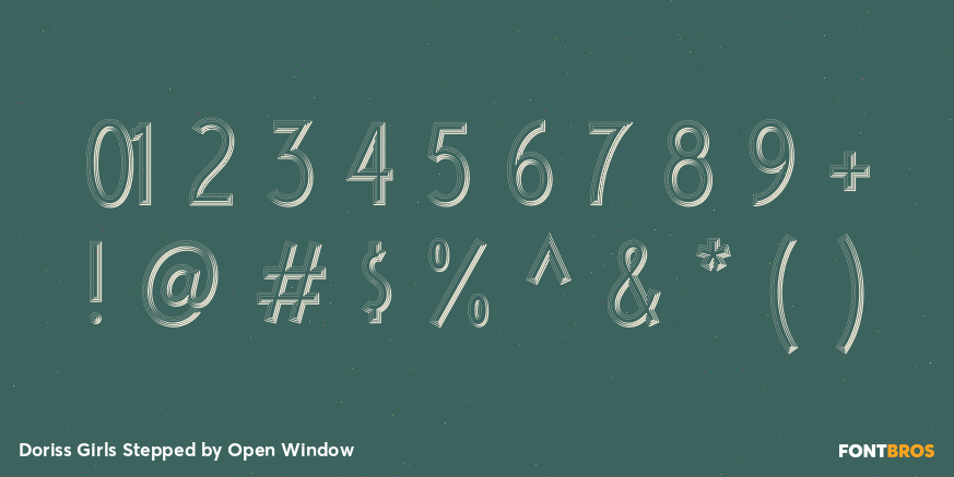 Doriss Girls Stepped Font Poster #4