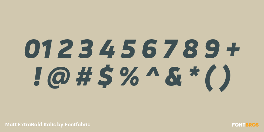 Matt ExtraBold Italic Font Poster #4