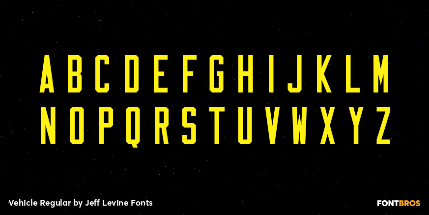 Vehicle Regular Font Poster #3