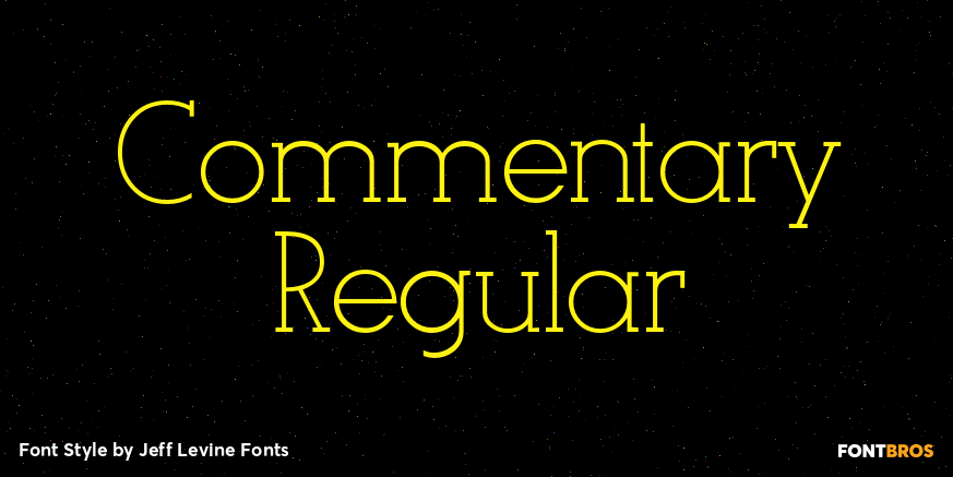 Commentary Regular Font Poster #1