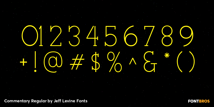 Commentary Regular Font Poster #4