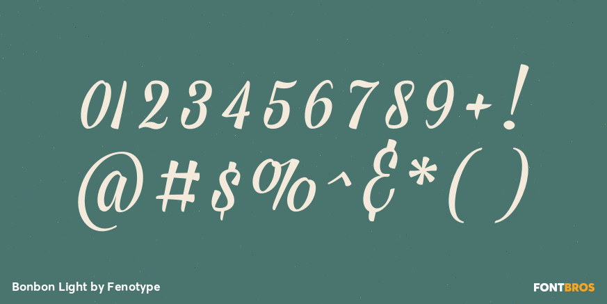 Bonbon Light Font Poster #4