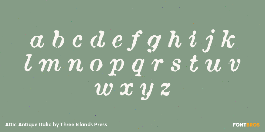 Attic Antique Italic Font Poster #3