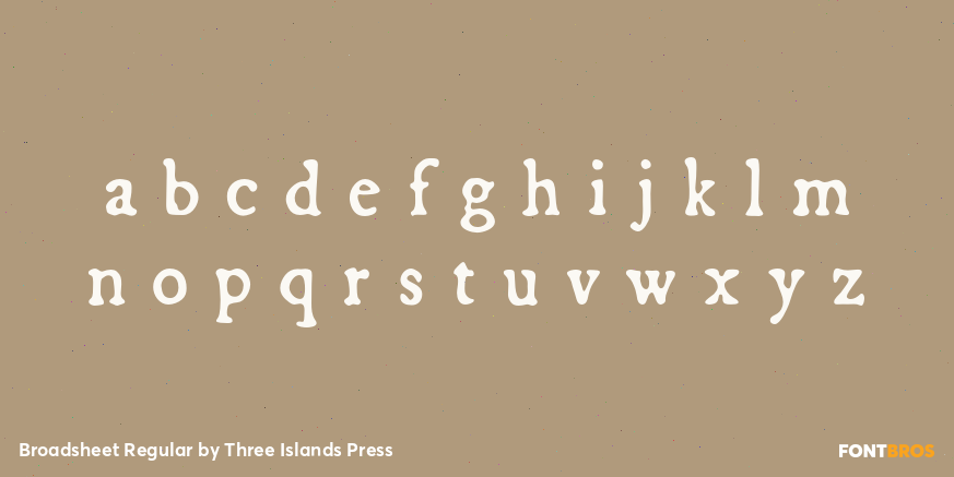 Broadsheet Regular Font Poster #3