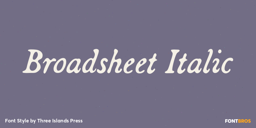 Broadsheet Italic Poster