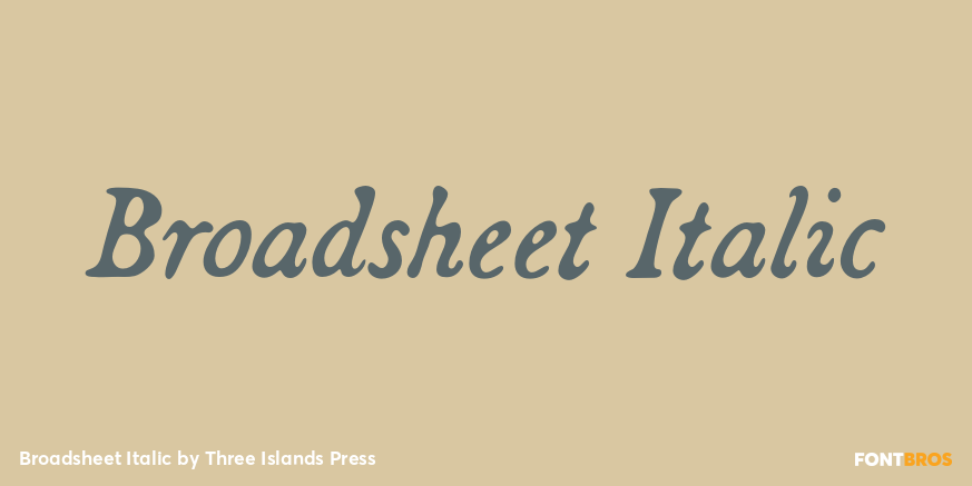 Broadsheet Italic Poster