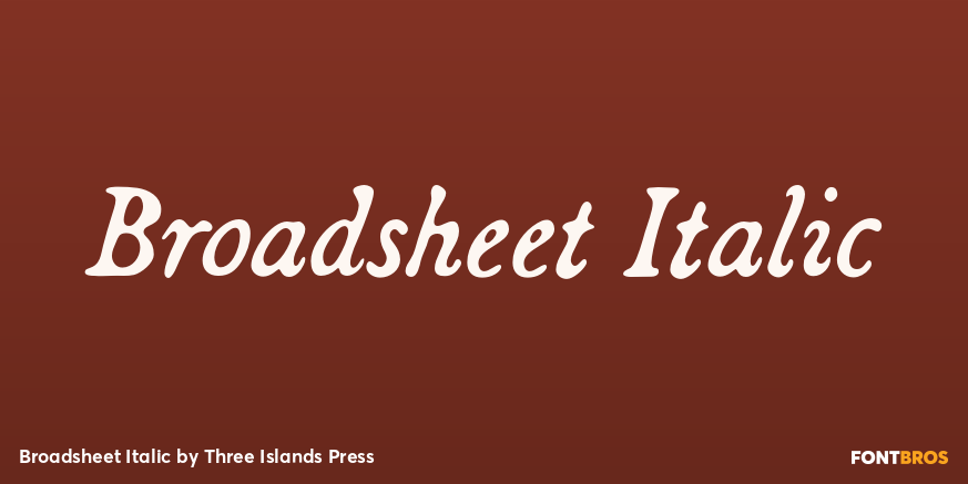 Broadsheet Italic Poster