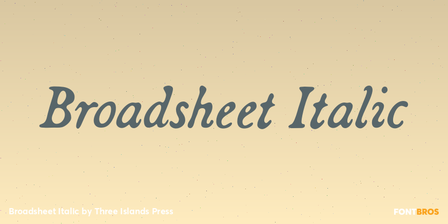 Broadsheet Italic Poster