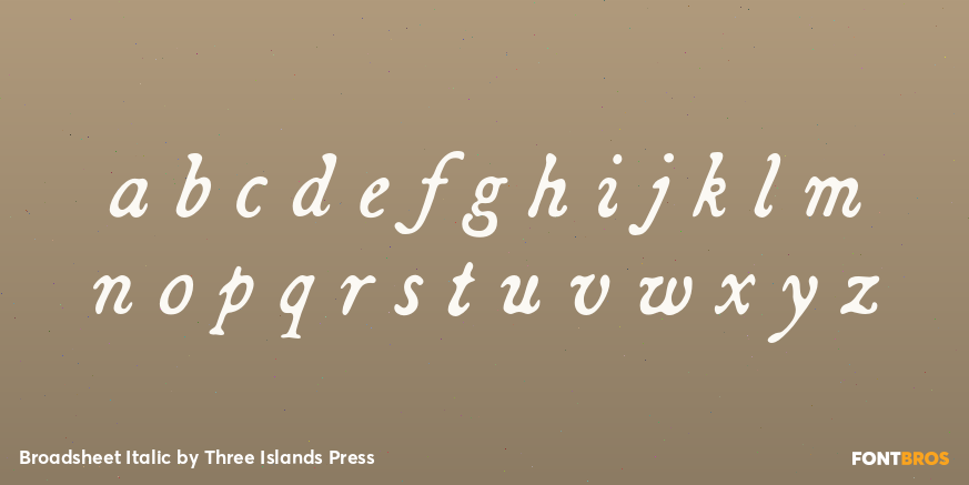 Broadsheet Italic Font Poster #3