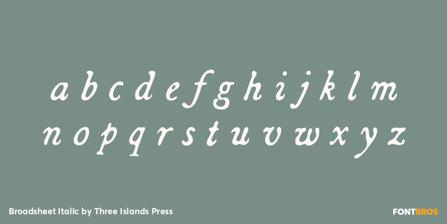 Broadsheet Italic Font Poster #3